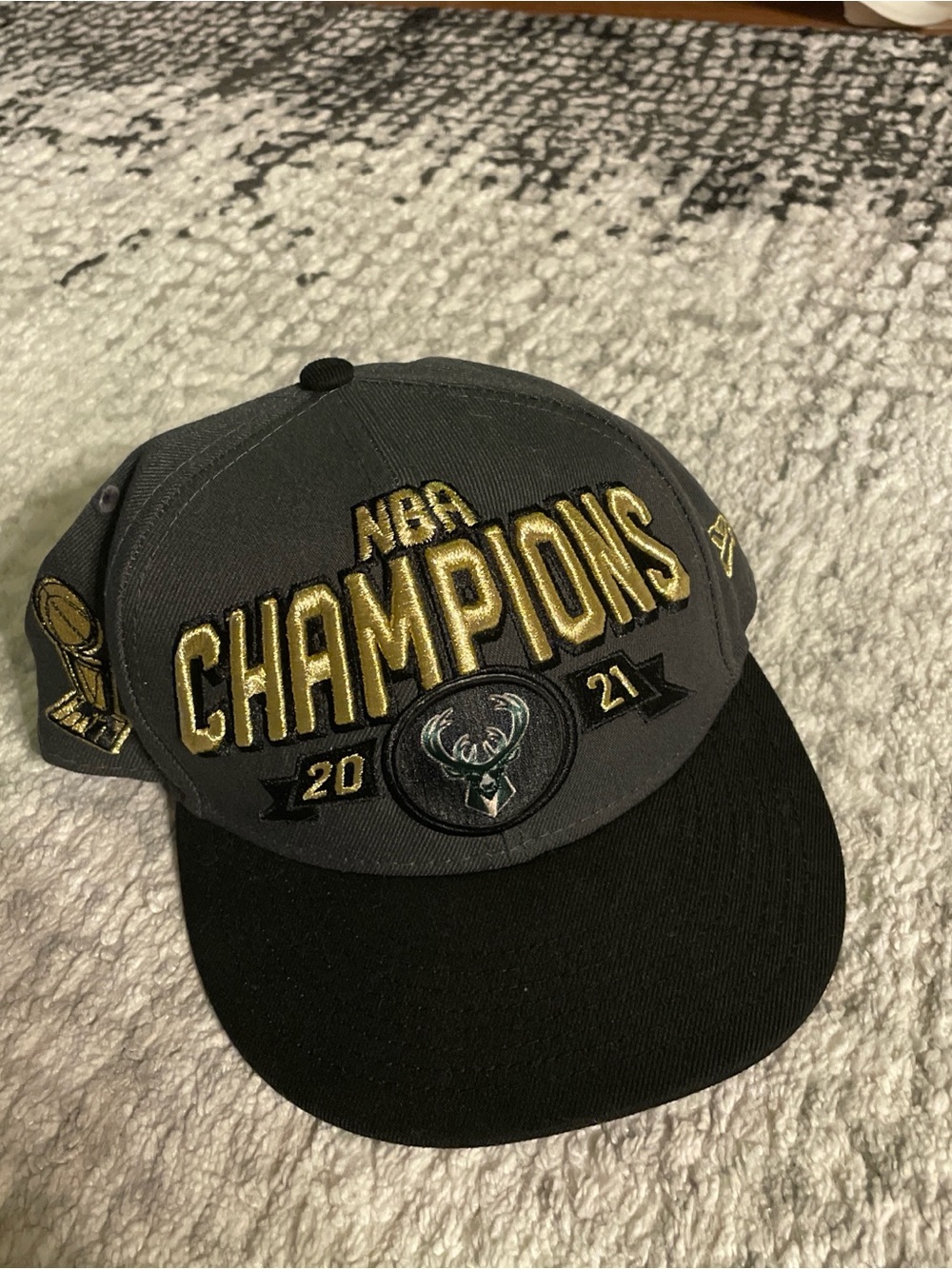 New Era Black Snapback Hat with NBA Logo